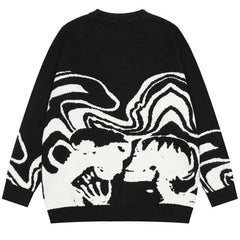 Black skull sweater