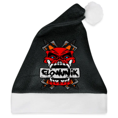 Bonnet de Noël Rouge Ou Noir Personnalisable - Flowunik - noir/blanc