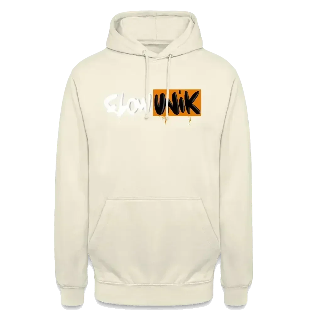 Sweat-shirt à capuche unisexe Flow Unik Hub Splash - vanille
