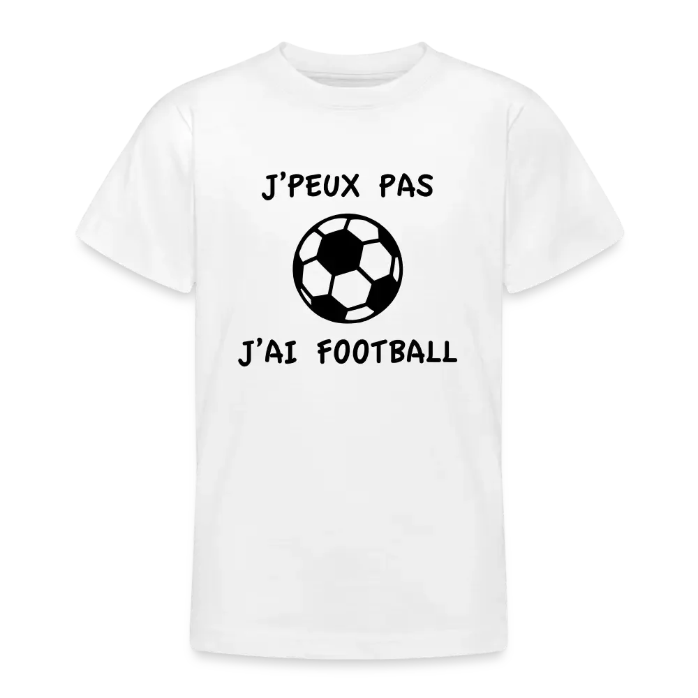 T-shirt Ado personnalisable Football - blanc