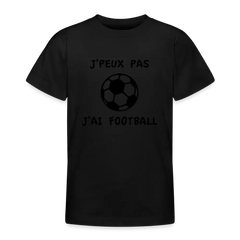 T-shirt Ado personnalisable Football - noir
