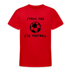 T-shirt Ado personnalisable Football - rouge
