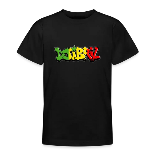 T-shirt Ado personnalisé "Djibril" - noir - senegal couleurs