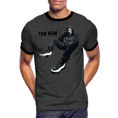 T-shirt contrasté Homme Scream Personnalisable - anthracite/noir