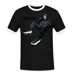 T-shirt contrasté Homme Scream Personnalisable - noir/blanc