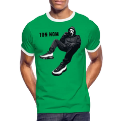 T-shirt contrasté Homme Scream Personnalisable - vert/blanc