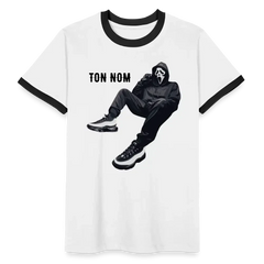 T-shirt contrasté Homme Scream Personnalisable - blanc/noir