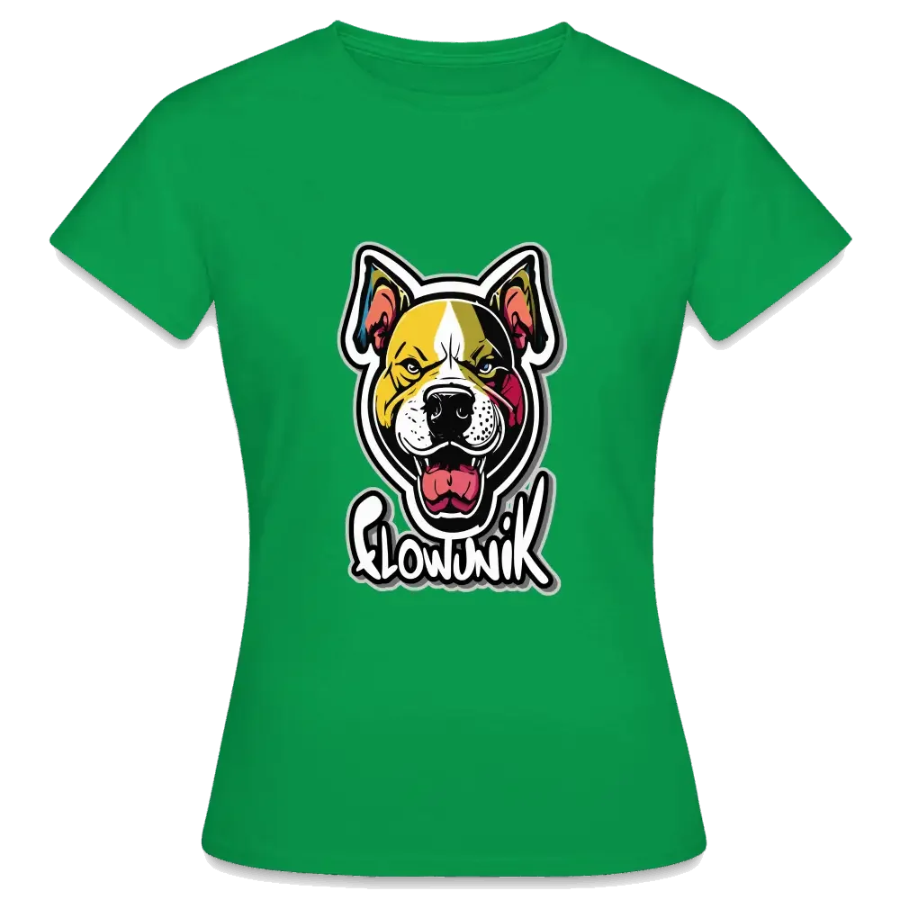 T-shirt Femme Pitbull Flowunik - vert