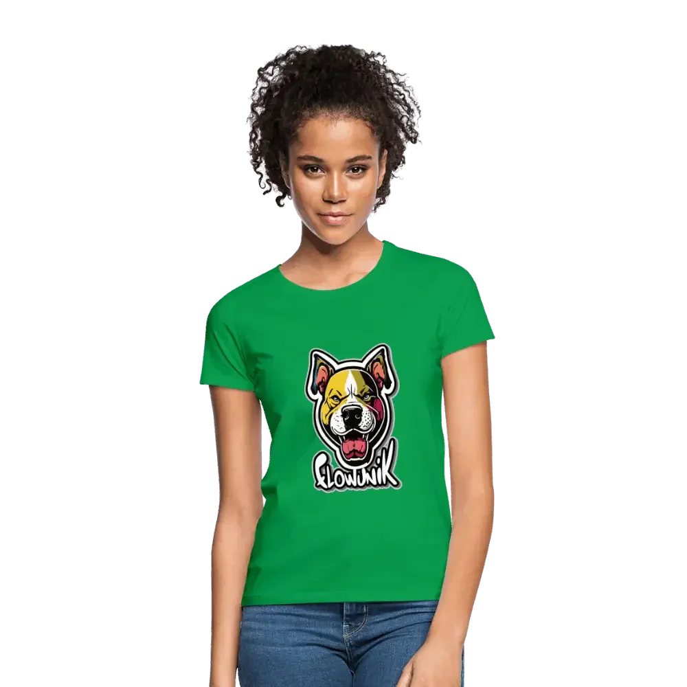 T-shirt Femme Pitbull Flowunik - vert