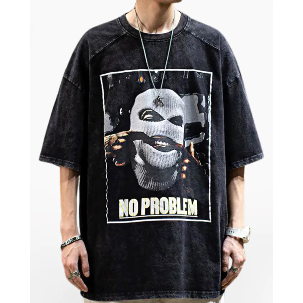 T-shirt Japonais oversize gangster - M - T-Shirt