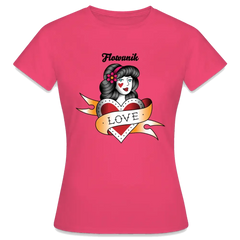 T-shirt Love - rose azalée