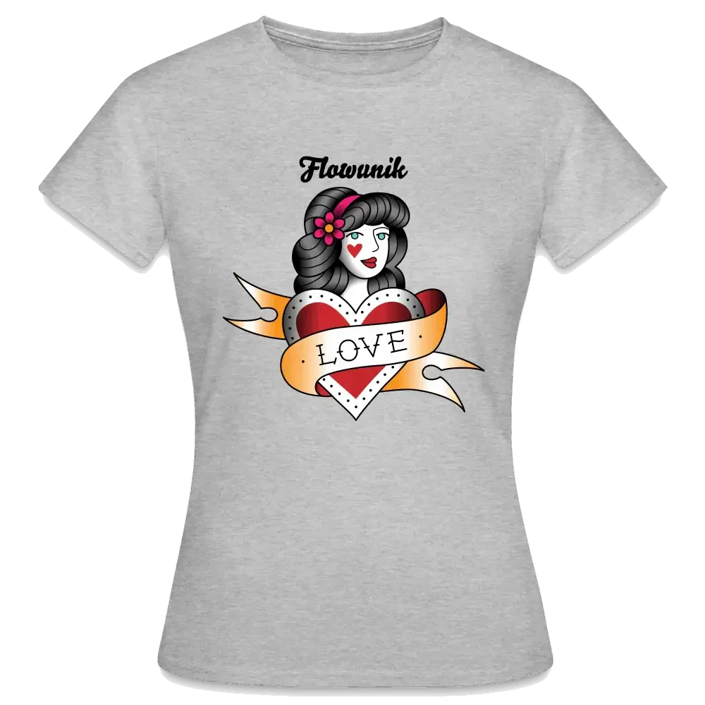 T-shirt Love - gris chiné