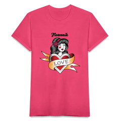 T-shirt Love - rose azalée