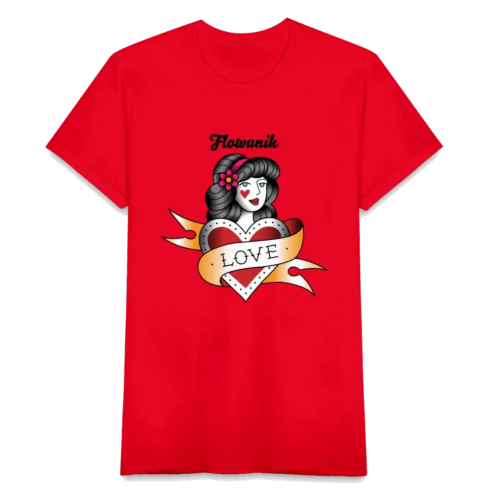 T-shirt Love - rouge