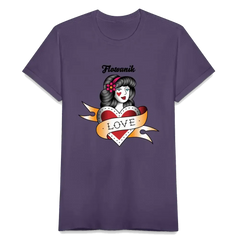 T-shirt Love - violet foncé