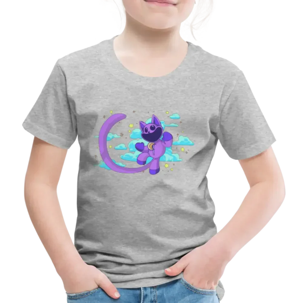 T-shirt personnalisé CatNap Poppy PlayTime chapitre 3 - gris chiné