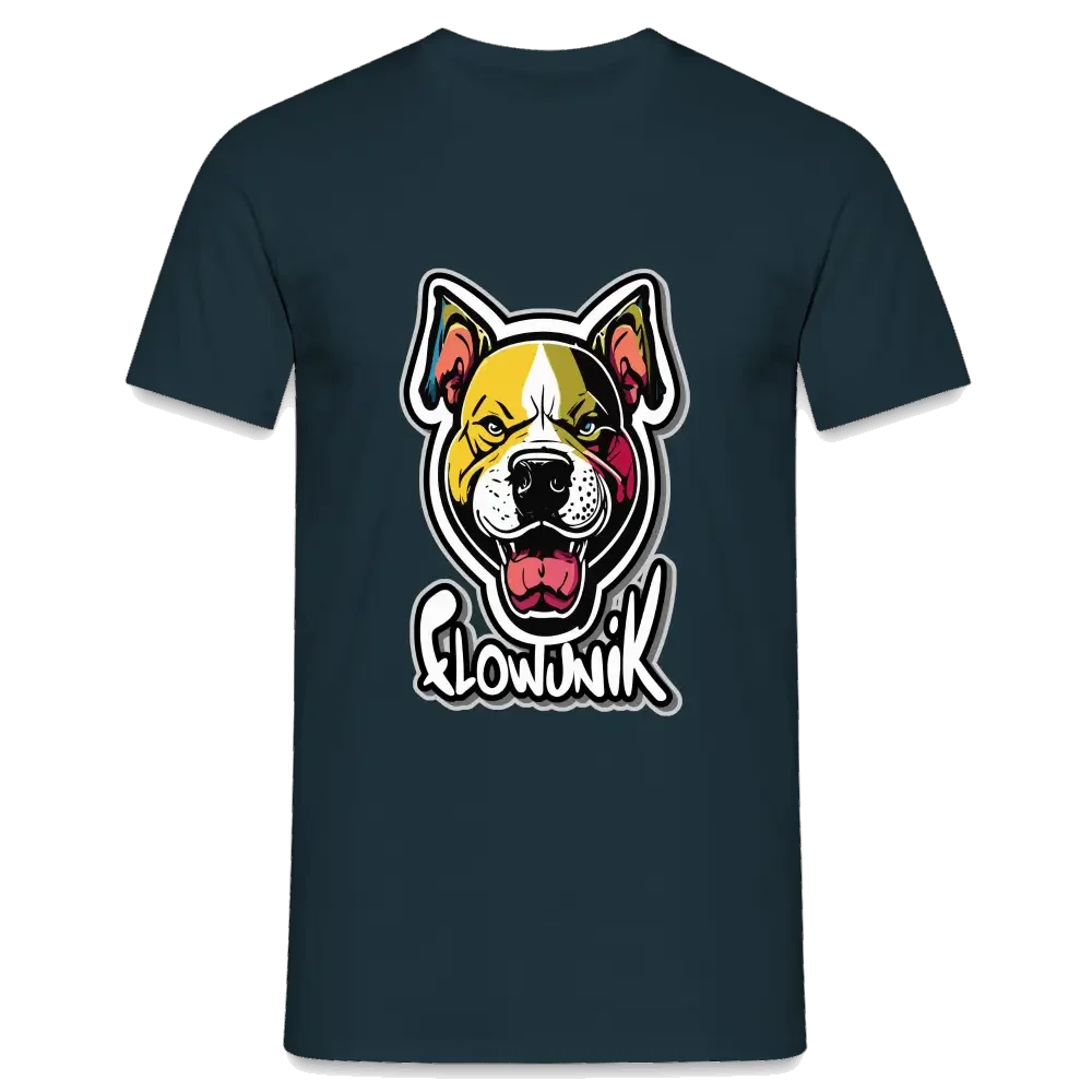 T-shirt Homme Pitbull Flowunik - marine