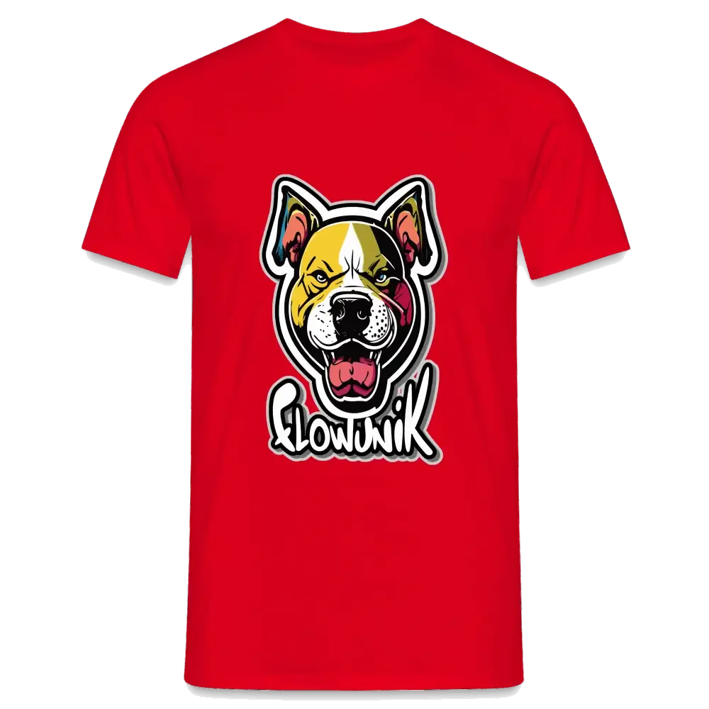 T-shirt Homme Pitbull Flowunik - rouge