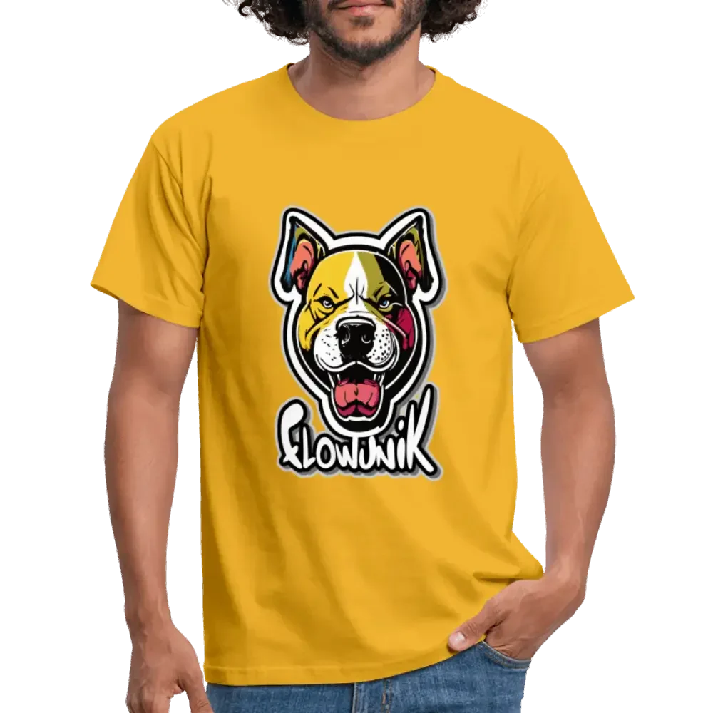 T-shirt Homme Pitbull Flowunik - jaune