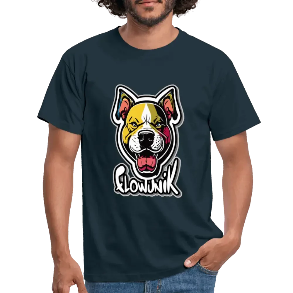T-shirt Homme Pitbull Flowunik - marine