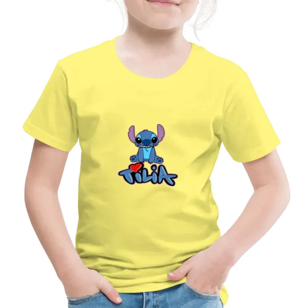 T-shirt Premium Enfant Stitch Tilia - jaune