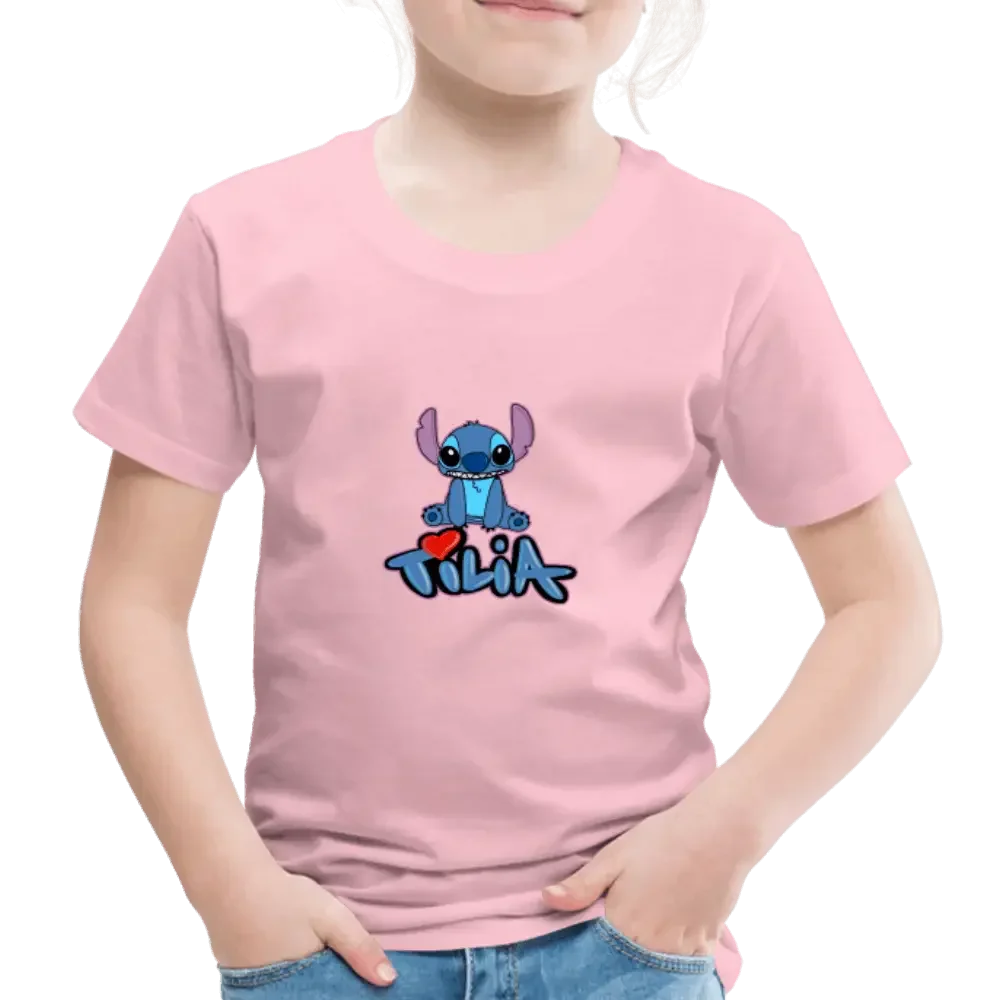 T-shirt Premium Enfant Stitch Tilia - rose liberty