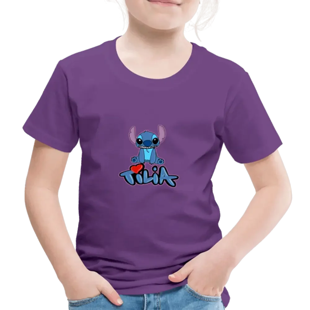 T-shirt Premium Enfant Stitch Tilia - violet